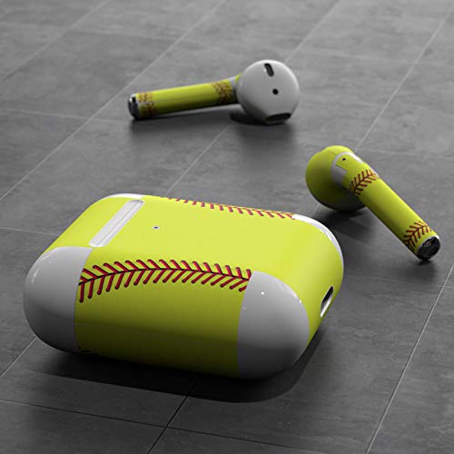 Skin Decals for Apple AirPods - Softball - Sticker Wrap Fits 1st and 2nd Generation