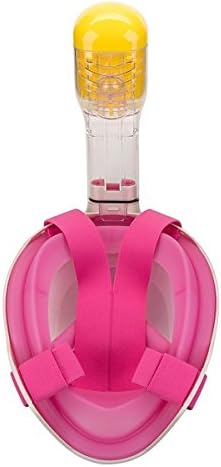 Full Face Snorkel Mask,since 1908 180º Panoramic View Diving Scuba Mask Easy breath with Anti-Fog and Anti-Leak with Adjustable Head Straps Design for Adults,Youth,kids (Pink, S/M)