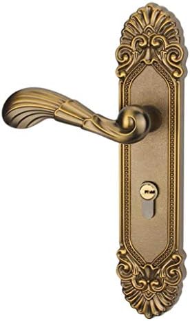 Huyya パネルハンドルミュートロック ハードウェアロックセット ヨーロッパのレトロロック屋内木製の