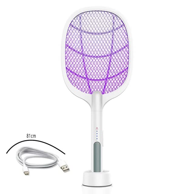 Raquete Elétrica Recarregável Bivolt Mata Pernilongos Moscas CM21