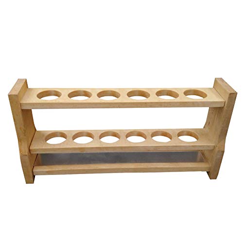 Adamas-Beta 6 Holes Wooden Colorimetric Tube Rack Wooden Test Tube Rack Suitable 50ml Tube