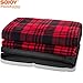 Sojoy 12V Heated Smart Multifunctional Travel Electric Blanket and Heated-Cushion Cover Bundle for Car, Truck, Boats or RV with High/Mid/Low Temp Control (60