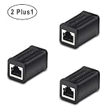RJ45 Inline Coupler, AVACON 3 Pack Cat7 Cat6 Cat5e Ethernet Coupler Female to Female