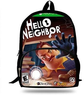 16-inch Mochila School Backpack Hello Neighbor Funny Game Printing Children Bags Boys Teenage Girls Casual Backpacks