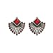 super Blackzone Lovely Girl Daily Makeup Women Vintage Ethnic Style Rhinestone Earrings Fan-Shaped Bohemian Ear Stud Gift