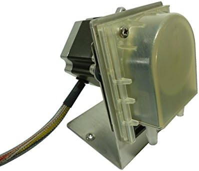 Simply Pumps PMST312F Peristaltic Stepper Motor Self Priming Foot Mount Dosing Dispensing Metering Pump with Norprene Food and Beverage Tubing, 24V DC, 500 mL/Min