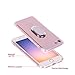 iPhone 8 Case/iPhone 7 Case, with Ring Holder Kickstand Function, 360 Degree Rotating Ring Holder Grip Case with Magnetic Car Mount Soft TPU Cover for iPhone 7/7S/8 (Transparent)