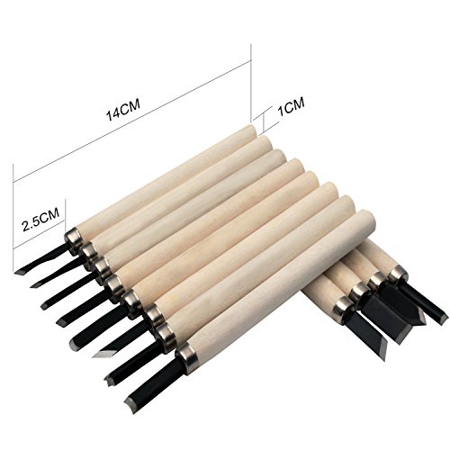 Shopline Professional 12 Pieces Wood Carving Chisel Set, Wood Carving Knife Kit
