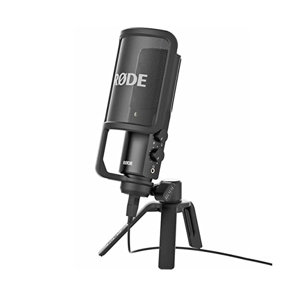 Rode NT-USB Mikrofon Nierencharakteristik Kondensator mit Tischstativ und Popschutz + keepdrum MS106BK Mikrofonständer… – Bild 3