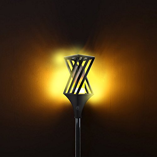 image for WallyDeals 32.5 inch Solar Flame Lights Outdoor Waterproof Flicker Tor