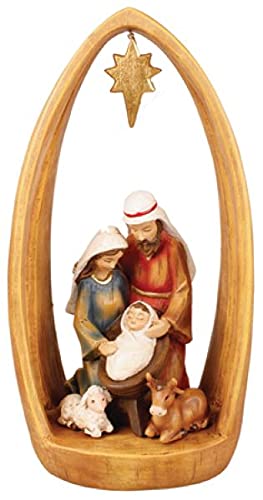 The Healing Corner Christmas Nativity Set Decoration - Holy Family With Star Ornament