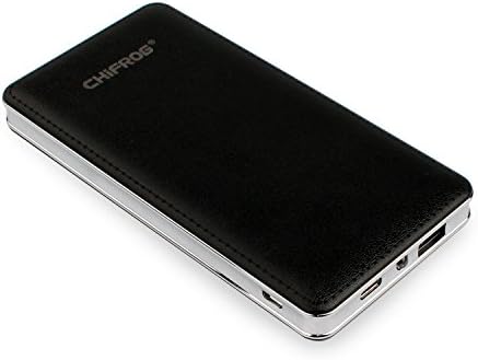 Chifrog 10000mAh Power Bank with Qualcomm QC 3.0, USB-C Type C 5V 2.1A/USB-A 12V 1.5A Output, High Capacity Dual Port Portable Charger Flashlight for mobile devices QC-100, Black