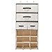 Lovotex 3 Shelf Hanging Closet Organizer with Drawers 3 Shelves Organizers and Storage Drawer for Clothes, Sweater, Towels and 9 Shoe Slots 40