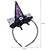 3 Pack Halloween Headband+3 Pcs Hair Clip,Fascigirl Halloween Party Witch Spider Hat Headbands Caps Headband Accessory For Party & Halloween & Carnivals (B Black)