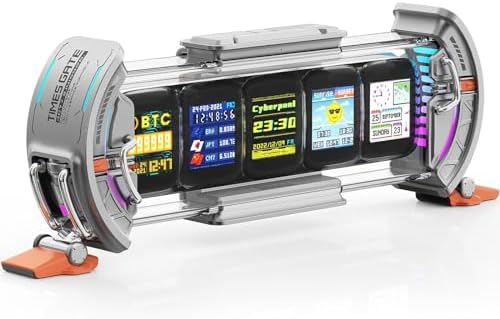 KASTWAVE Cyberpunk Gaming Setup Digital Clock, Modern Desktop Clock ...