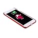 Antye Qi Wireless Charger Charging Receiver Case for iPhone 7 Plus, Matte Coated Finish & Ultra Slim Phone Back Cover Case with Flexible Connector - Red