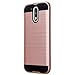 MOTO G4 Case,Moto G4 Plus Case, Aomax@ Hard Silicone Rubber Hybrid Armor Shockproof Protective Holster Cover Case For Motorold MOTO G4/G4 Plus (VLS ARMOR Rose Gold)