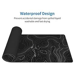 Bzu Topographic Contour Extended Big Mouse Pad