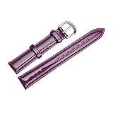 18mm Cow Leather Watch Strap ACUNION Pin Buckle Replacement Smooth Watch Band purple