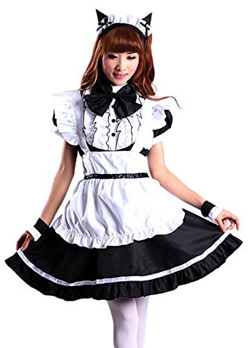 VSVO Women's Cat Ear French Maid Cosplay Costumes