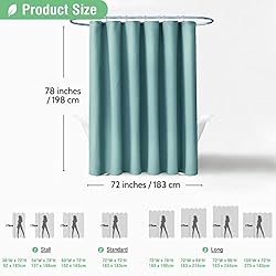 Dynamene Long Shower Curtain - 78 inch Long Waffle
