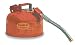 Eagle U2-26-S Red Galvanized Steel Type II Gas Safety Can with 7/8" Flex Spout, 2 gallon Capacity, 9.5" Height, 11.25" Diameter