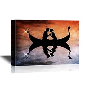 Romantic Lovers in The Boat on a Peaceful River