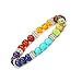 VIki98 7 Chakra Crystal Gem Stone Stretch Bracelet Yoga Prayer Reiki Healing Beads Bracelet