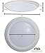 Hamilton Hills Thin Round 12 inch White Disc LED Ceiling Light Fixture | 3000K Bright White Thinnest Dimmable Flush Mount Ceiling Light | Overhead Direct Wire Lights for Kitchen & Bedroom