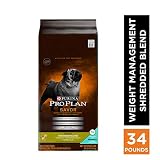 Purina Pro Plan Weight Management Dry Dog Food, SAVOR Shredded Blend Weight Management Formula - 34 lb. Bag