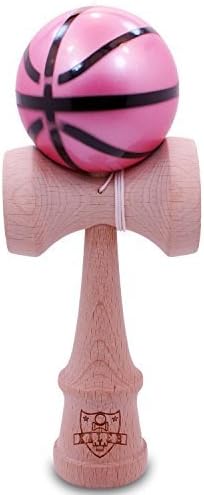 Pink &amp; Black Basketball Kendama And Extra String by Kaleb USA