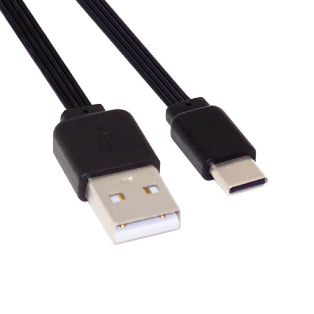 Cablecc USB 2.0 Type-A Male to USB-C Type-C Male Male Data Flat Slim FPC Cable for FPV & Disk & Phone 13cm