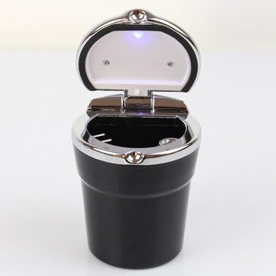 SFSYDDY-Car High-Grade Led Ashtray, Car Metal Ashtray, Car With Lamp Ashtray 10Cm6Cm,Black
