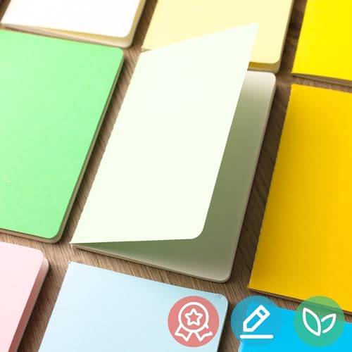 Koogel 40 Stück Kleine Blanko Notizbücher, A6 Notizbuch Journal Tagebuch Notizblöcke Schulhefte 14cm x 9cm Notizbücher mit Kraftpapier-Einband 20 Farben