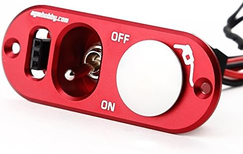 AGM® J-002 Heavy Duty Anodized Aluminum Single Power Switch with Fuel Dot Panel for RC Model(red)