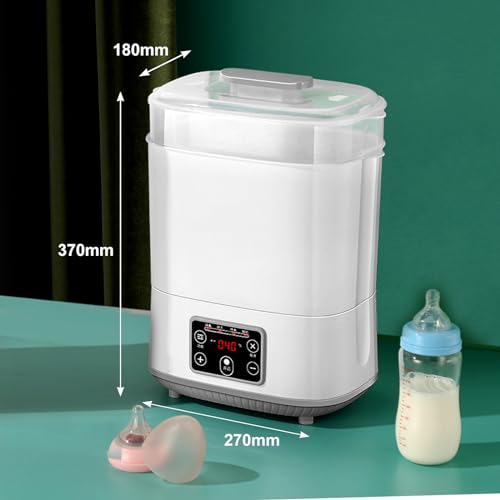 3 in 1 Esterilizador de Vapor de Biberones, │Esterilización, Secado y Comida Caliente│ Calentador de Biberones, Esterilizador con Funciones de Descongelar, Esterilizar, Secar y Calentar Biberones