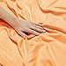 Nestl Light Orange Duvet Cover Queen Size - Soft Queen Duvet Cover Set, 3 Piece Double Brushed Duvet Covers with Button Closure, 1 Duvet Cover 90x90 inches and 2 Pillow Shams