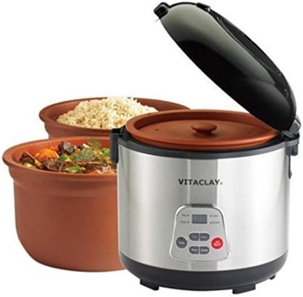 Vitaclay High-Fired 2-In-1 Rice N' Slow Cooker, 8 Cup by VitaClay