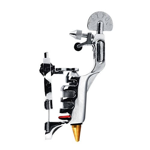 Lotus.flower Extreme Rotary Tattoo Machine Carbon Steel Machine GunLinner Shader Equipment for Tattooing (Silver) - Thumbnail 7