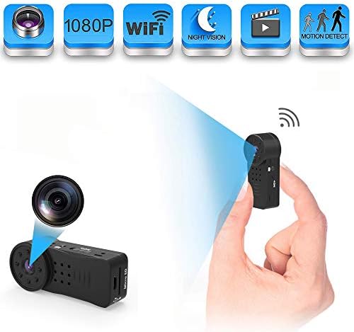 Sunggo Spy Camera Wireless Hidden, WiFi Full HD 1080P Portable Mini Nanny Cam with Night Vision and Motion Detection, Perfect Covert Small Security Camera for Indoor and Outdoor