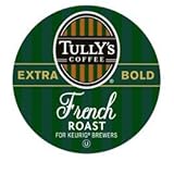 Tully's Coffee French Roast Extra Bold, K-Cup for Keurig Brewers 96 Count