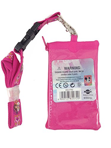Disney Frozen Elsa and Anna KeyChain Lanyard Fastpass ID Ticket Holder Pink - //coolthings.us