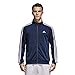 adidas Men's Essentials 3-Stripe Tricot Track Jacket, Collegiate Navy/White, Large