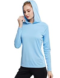 MOCOLY - Sudadera con capucha para mujer con protección solar UPF 50+, manga larga, para correr al aire libre, con agujeros para los pulgares