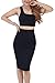 YMING Womens Sexy Crop Top Skirt Two Piece Club Bandage Dress