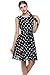 Zeagoo Women Chiffon Sleeveless High Waist Patchwork Dress Pleated Sundress