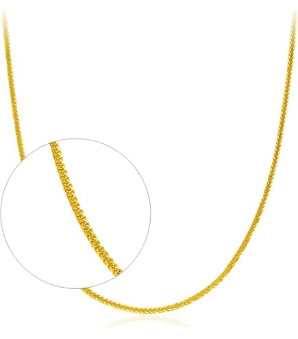 Amazon.com: CHOW TAI FOOK 18K Yellow Gold Necklace Chain with