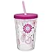 Zak Designs Mickey & Minnie Mouse 13 oz. Insulated Tumbler With Straw, Minnie Mouse