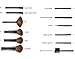 Professional Studio Quality 12 Piece Natural Cosmetic Makeup Brushes Brush Set Kit with Pouch Case Bag - Zebra (Black & White)