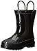 Western Chief Kids Waterproof Rubber Classic Rain Boot with Pull Handles, Black, 1 M US Little Kid